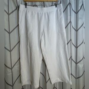 J. Jill White Textured Pants